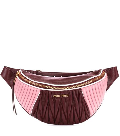 miu miu matelassé leather belt bag|Miu Miu.